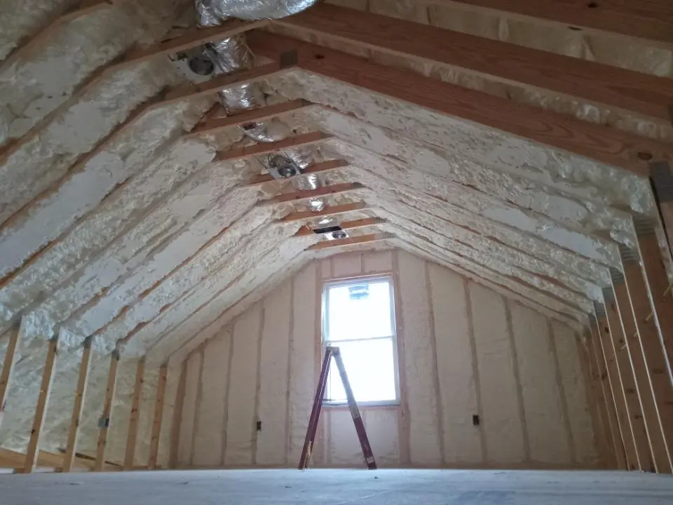 Spray foam roofing application for Crawl Space Insulation project in Denair